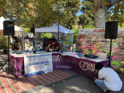 Plateau Radio Aviva sur le festival What a trip ! 