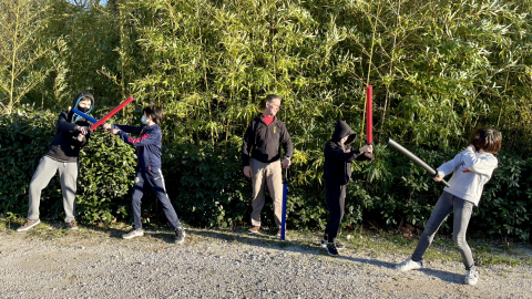 Escrime Chinoise - Duan Bing : Entrainement avec sabres / épées en mousse