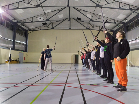 Fin de séance d'entraînement