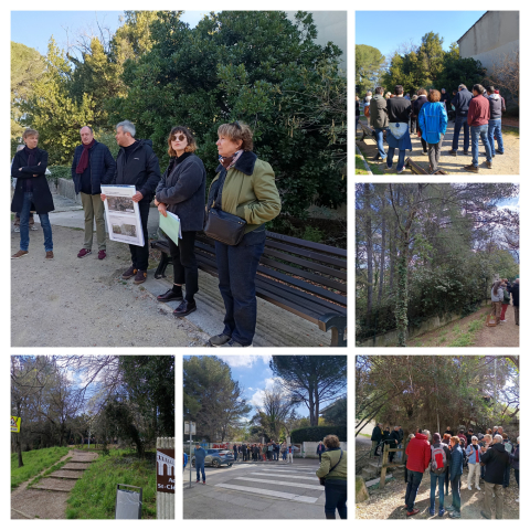 Visite technique de la commission rénovation de l'aqueduc