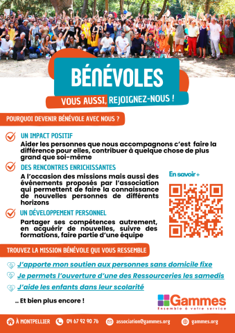 On recherche des bénévoles tout au long de l'année