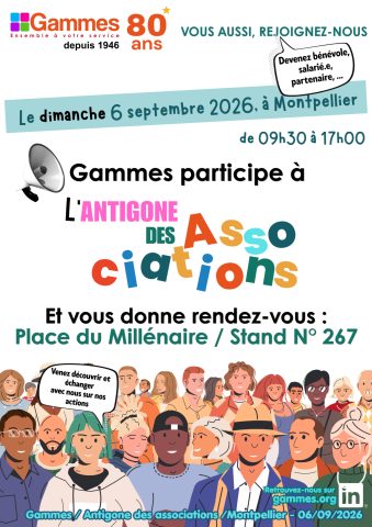 Gammes sera présente à l'Antigone des associations
