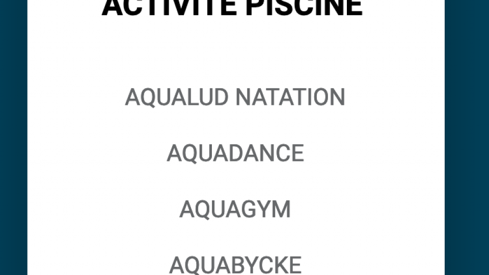  NOS ACTIVITES AQUATIQUES