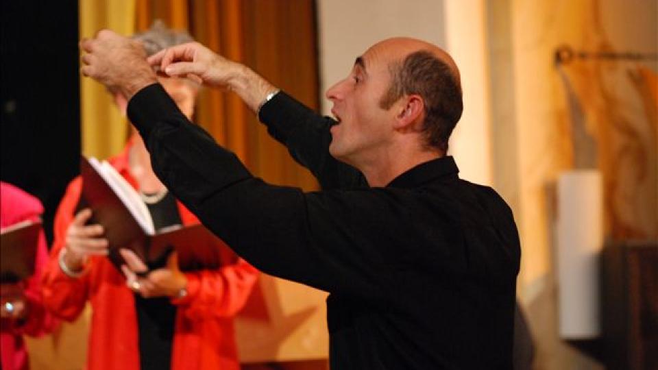 Jean-Marc Normand, le chef de choeur