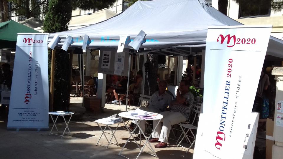 stand de MP 2020 à l'Antigone des associations 