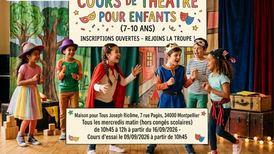 Cours de Théâtre enfants Maison pour Tous Joseph Ricôme